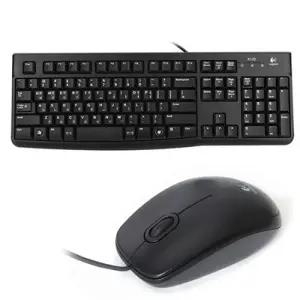 로지텍 데스크탑 세트 유선마우스 M90 + 유선키보드 K120 (USB)