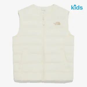 [노스페이스] 키즈 에센셜 패딩 베스트 CREAM NV3NR01T