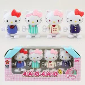 헬로키티 아장아장 태엽 피규어 4종 세트 Ver2