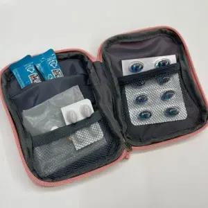 휴대용 약파우치 구급상자 여행용 상비약 핑크