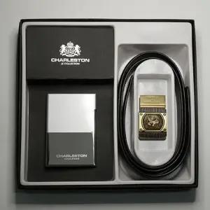 CHARLESTON 찰스톤 유니크한 정장벨트 명함지갑 세트 명함케이스 남성벨트 가죽벨트