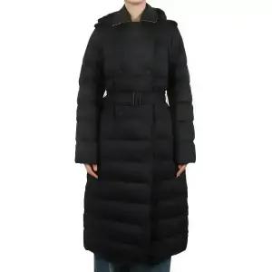 버버리 25FW 여성 롱 후드 다운 패딩 블랙 8110316 A1189