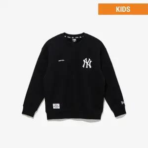 [뉴에라키즈](의정부점)[키즈] MLB 뉴욕 양키스 팀 로고 맨투맨 블랙