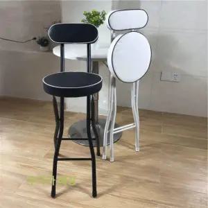 편안한 휴대용 접이식 폴딩 간이 스탠딩 의자 서서앉는 줄서기 65cm 블랙