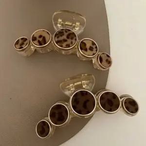 머리핀 레오파드 페이크퍼 10cm 포인트 집게핀 택1