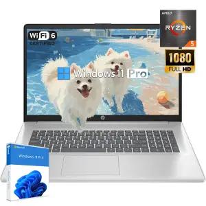 HP 17 LAPTOP 랩탑 노트북 17.3 컴퓨터 Windows 11 Pro 4.3GHz AMD Ryzen 5 UpTo 64GB RAM,2TB 가성비 가벼