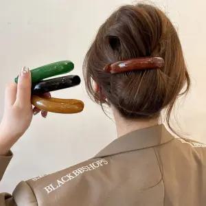 반달 바나나핀 긴머리 포니테일 헤어핀 로우번 올림머리핀 헤어집게핀 왕머리핀 반묶음 똥머리