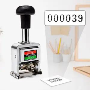 6자리 자동 번호기 스탬프/서류/날인/표시/사무실/교사/관리/도장/찍기/넘버링/오피스/어린이집/유치원
