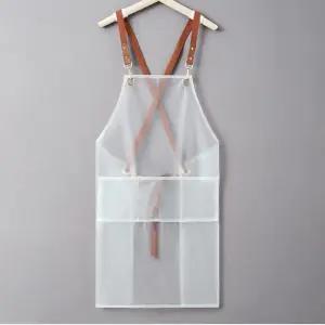 방수 주머니 화이트 우레탄 앞치마