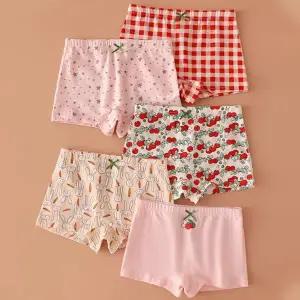 [보리보리/엠에스키즈]MIMO 여아/주니어 코튼 사각팬티 5매세트(395)