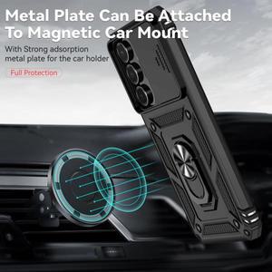 삼성 갤럭시 S25 FE S25Edge A17 A07 A56 A26 A36 A16 A06 S25FE용 아머 케이스 링 홀더 충격 방지 렌즈 보