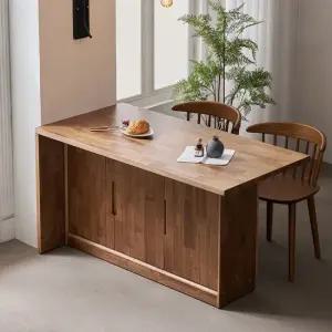 헤이즐 원목 아일랜드 식탁 테이블 홈바 조리대 수납장 1400x700 GM522