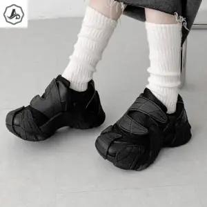 [애슬릿] 키높이 스니커즈 여성 운동화 찍찍이 어글리 메쉬