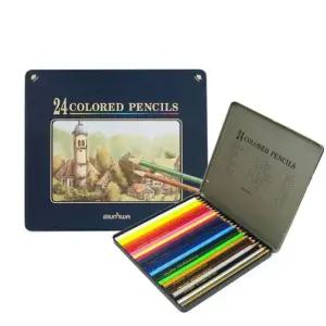 24색색연필 24색 문화 색연필 틴케이스 24색색연필 고급색연필 틴케이스색연필 틴케이스