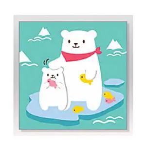 diy 그리기 페인팅 북극곰 친구 20x20 명화세트 실내놀이 색칠