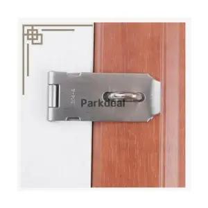 녹에 강한 스테인리스 소재로 제작된 3인치 자물쇠걸이 경첩형 고리 걸쇠