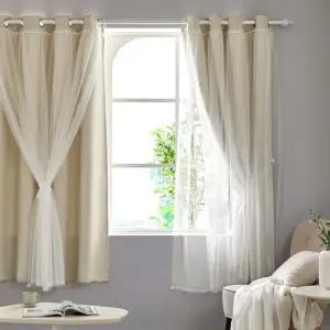 모던하우스 ON마리 이중레이스 암막커튼 2장 세트