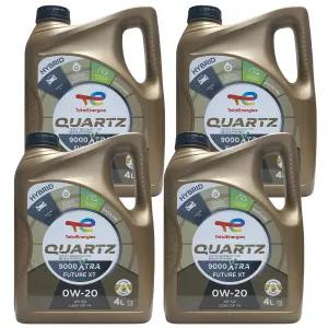 토탈 쿼츠 9000 엑스트라 퓨처 XT 0W20 4L x 4개 1박스 16L 하이브리드 전용 100% 합성 엔진오일 API SQ 프랑스 토탈에너지스 에코-사이언스 테크 적용 신제품