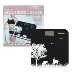 전자식 블랙 체중계