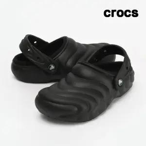 크록스 클래식 라인드 오버퍼프 클로그 성인 샌들 블랙 210059-001