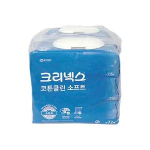 크리넥스 코튼클린 소프트 물티슈 캡형 부드러운 물티슈 72매 x 6개