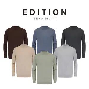 [롯데백화점]에디션 25 FW 남자반폴라티 안티필링 모크넥 긴팔 니트 6종 1택 NEF4EU1623 DR4488