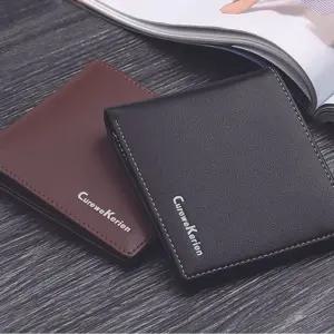 남성용 심플한 얇은 가죽 소프트 카드 반지갑 선물용어른 패션 작은 데일리 성인