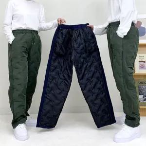 겨울 깔깔이바지(30-38까지) 방한 솜 밴딩 누빔 겨울 패딩 작업 바지
