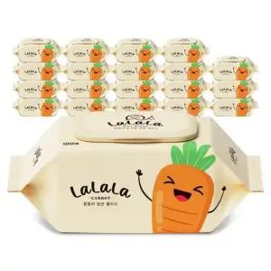 랄랄라 제주 당근 물티슈 100매x10+10팩 EWG그린