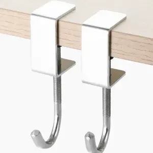 무타공 스틸 가방 책상걸이(일자/고리) 폴딩 오피스 사무실 학원 데스크 휴대용 거치대 고리 후크