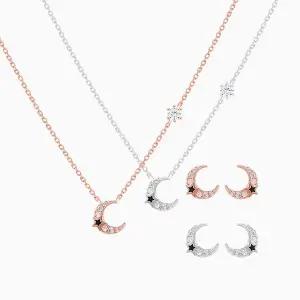 [목걸이+귀걸이] 미니멀 달 세트