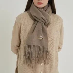 [고비(GOBI)]GOBI 고비 캐시미어 100% 오가닉 산양자수 머플러 170x30 브라운 0057 선물 포장