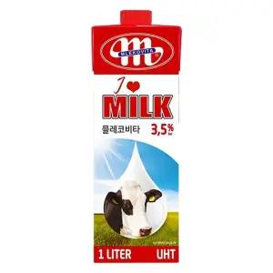 믈레코비타 수입 폴란드 멸균우유 아이러브밀크 1000ml, 1개