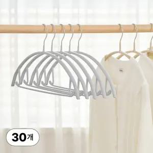 얼라이브즈 논슬립 어깨뿔방지 멀티 코팅 라운드 니트 옷걸이- 그레이, 30개