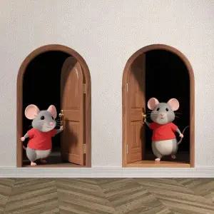 생쥐 쥐 스티커 마우스 버디 트윈원 스티커 시트지