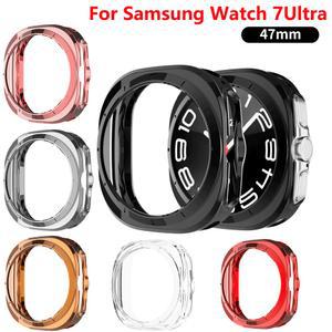 삼성 갤럭시 워치 7 울트라용 시계 케이스, 소프트 TPU 범퍼 보호대 쉘, 스크린 47mm