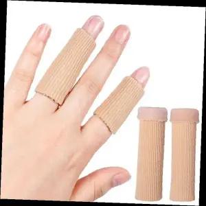 손가락 보호대  밴드 엄지 검지 새끼손가락 착용 베이지 원통형 신축성 탄력 소재 일상 활동 지지 보조용품