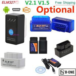 옵션 미니 elm327 v1.5 블루투스 ELM 327 OBD2 ii 자동차 코드 리더 스캐너 스위치는 Android에서 작동합니
