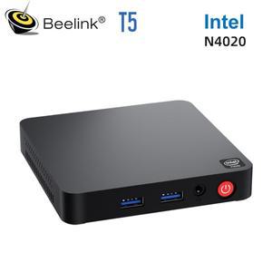 비 T5 인텔 N4020 미니 PC 윈도우 11 프로 4GB EMMC 2.4G/5G 와이파이 BT5.0 4K HD 1000M RJ45 랜 오피스