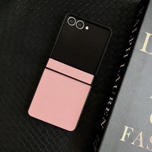 삼성 갤럭시 Z 플립7 6 5 4 3용 비즈니스 슬레 사피아노 가죽 힌글 케이스, 고품질  충격 방지 폴더 보호