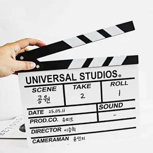 (화이트L) 클래퍼 보드 슬레이트 소품 영화클래퍼보드/무비/영화/슬레이트판/연극/편집/편집점/촬영/촬영장