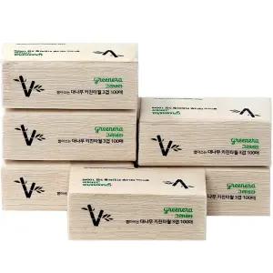 그리네라 무표백 뽑아쓰는 대나무키친타올 100매12입