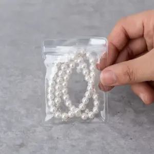 (6x8 100매) 악세서리 주얼리 PVC 투명 지퍼팩/미니/봉지/소형/포장/선물용/비닐/봉투/비닐팩/귀걸이/포장