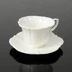 메르씨 꽃잎 도자기 커피잔 세트(185ml)/찻잔/받침/접대/카페/티타임/레스토랑/선물/사무실/홈카페/가정