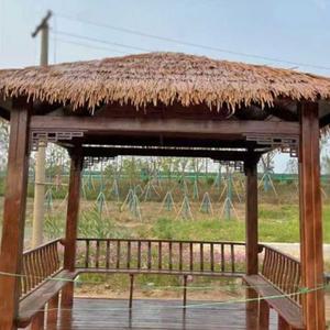 인조 지푸라기 농가 지붕 밀짚 단열재 농막 갈대 2x8m 인조볏짚 목조 장식 대용량 노란