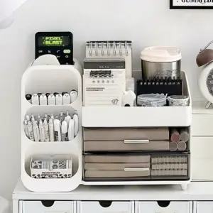 리빙공감 칸칸수납 화장품 정리함 데스크오거나이저문구 메모 책상 서랍함 소품 바구니