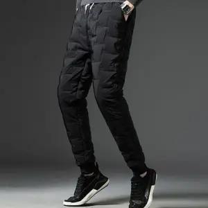 남성 겨울 바지 패딩 조거 팬츠 방한 작업 고주 바이크 방풍 기모 일자 골프 등산 캠핑 누빔