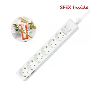 동양전자산업 스펙스 6구 16A 자동소화 메인스위치 멀티탭 (1.5m) DYM-G6C(SC)-SI