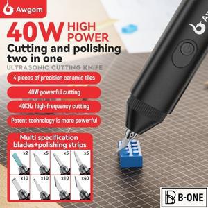 Awgem 40KHz 휴대용 초음파 커터 절단 칼 플라스틱수지3D 인쇄섬유 용 DIY 전기 조각 도구