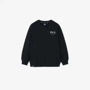 휠라 키즈 베이직 기모 맨투맨 FK2POG4101X-BLK